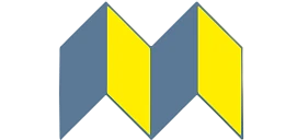 Logo Meldorf M gelb grau