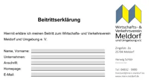 Bild Beitrittserklärung